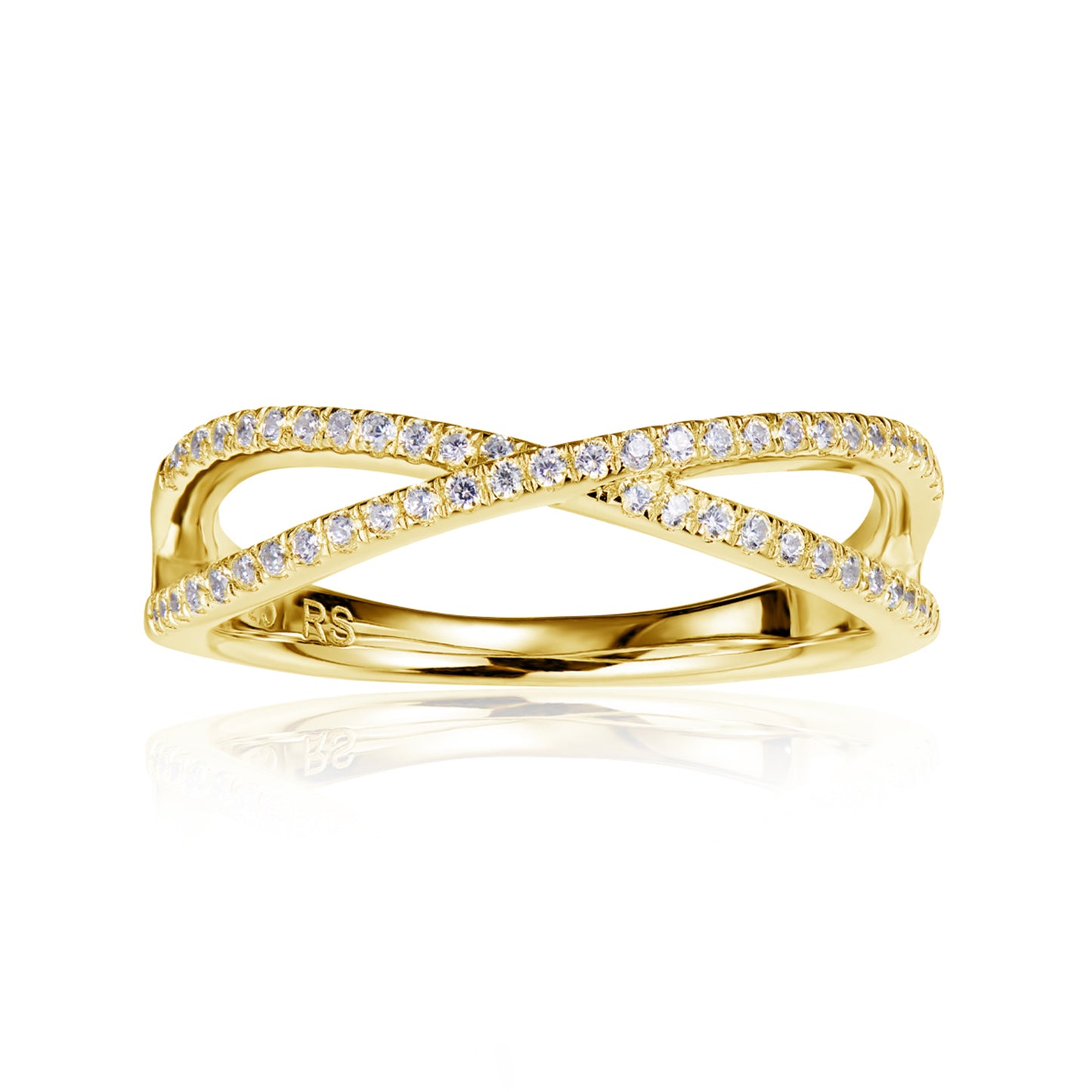 Criss Cross Ring 18ct Gold