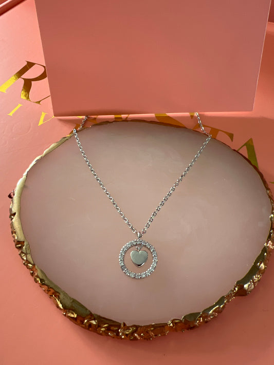Heart Gemstone Necklace