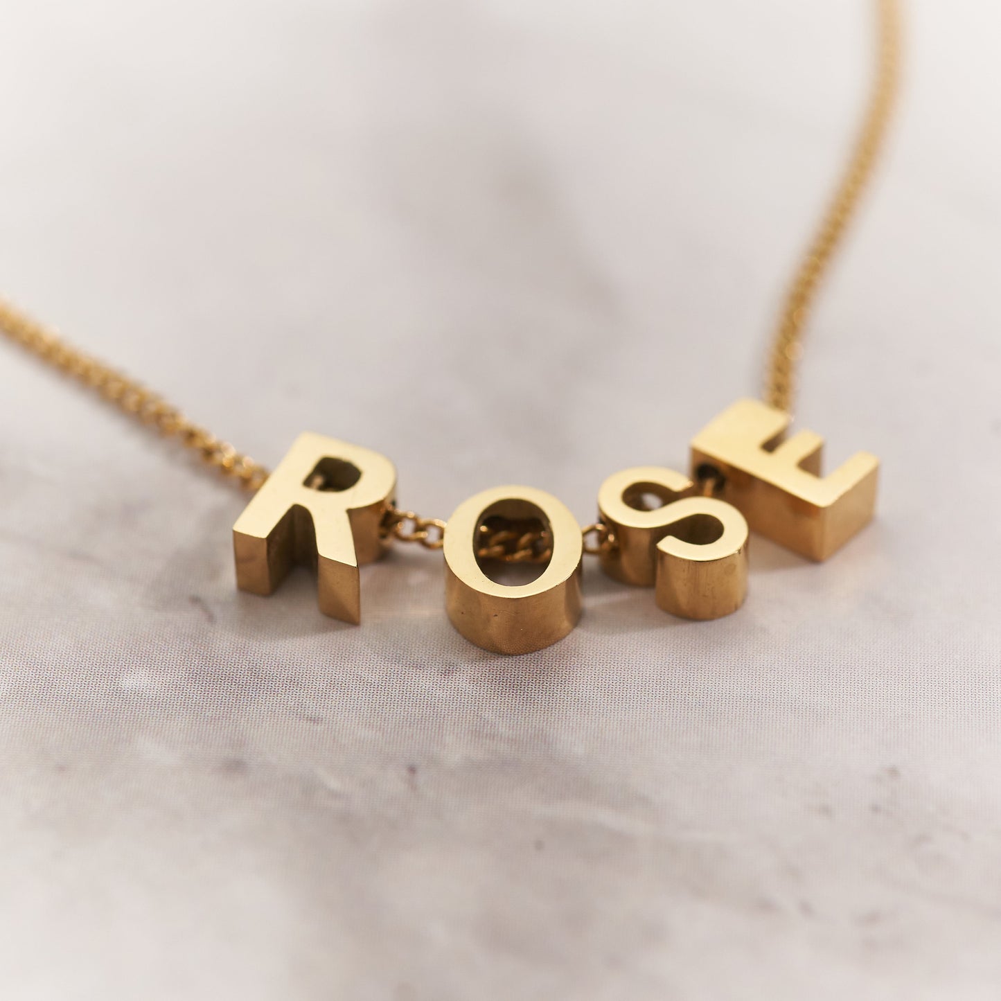 Gold Personalised Name or Initials Necklace