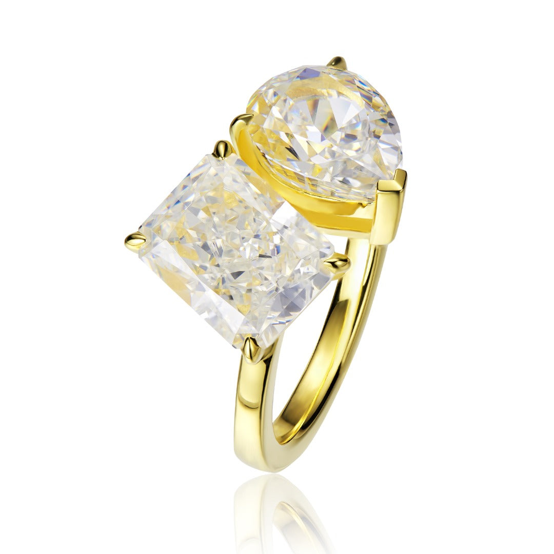 Toi et Moi ring 18ct Gold and White Gold