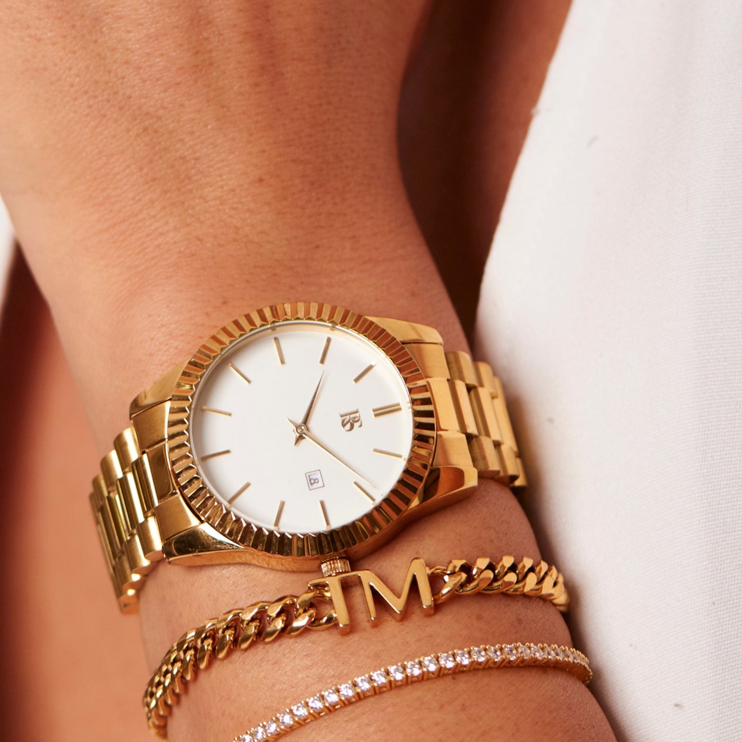 Ravella Watch Gold with White Dial