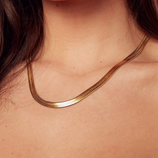 Snake Chain Necklace (Gold)