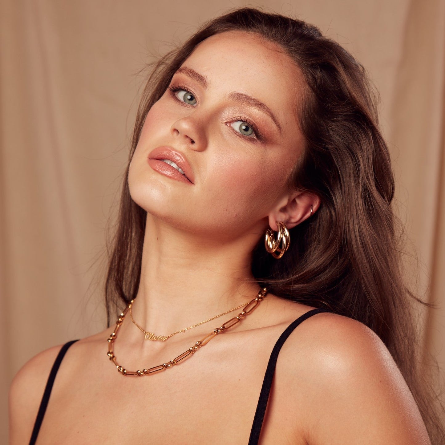 Gold Triple Hoop Earrings