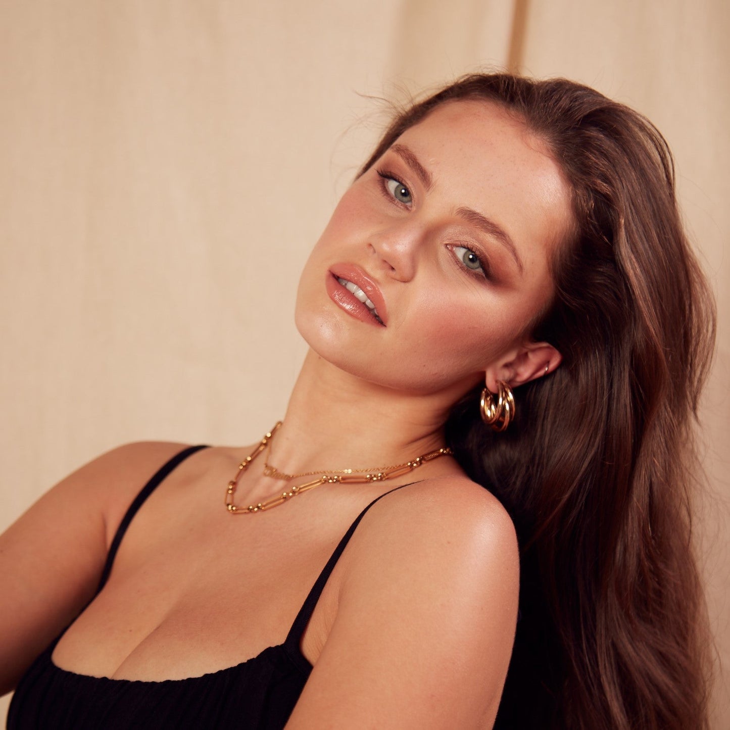 Gold Triple Hoop Earrings