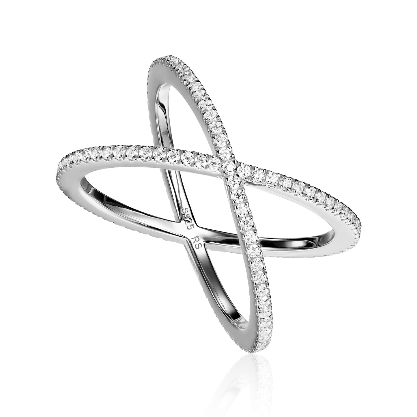 Kiss Ring 18ct gold and white gold plated RainStar