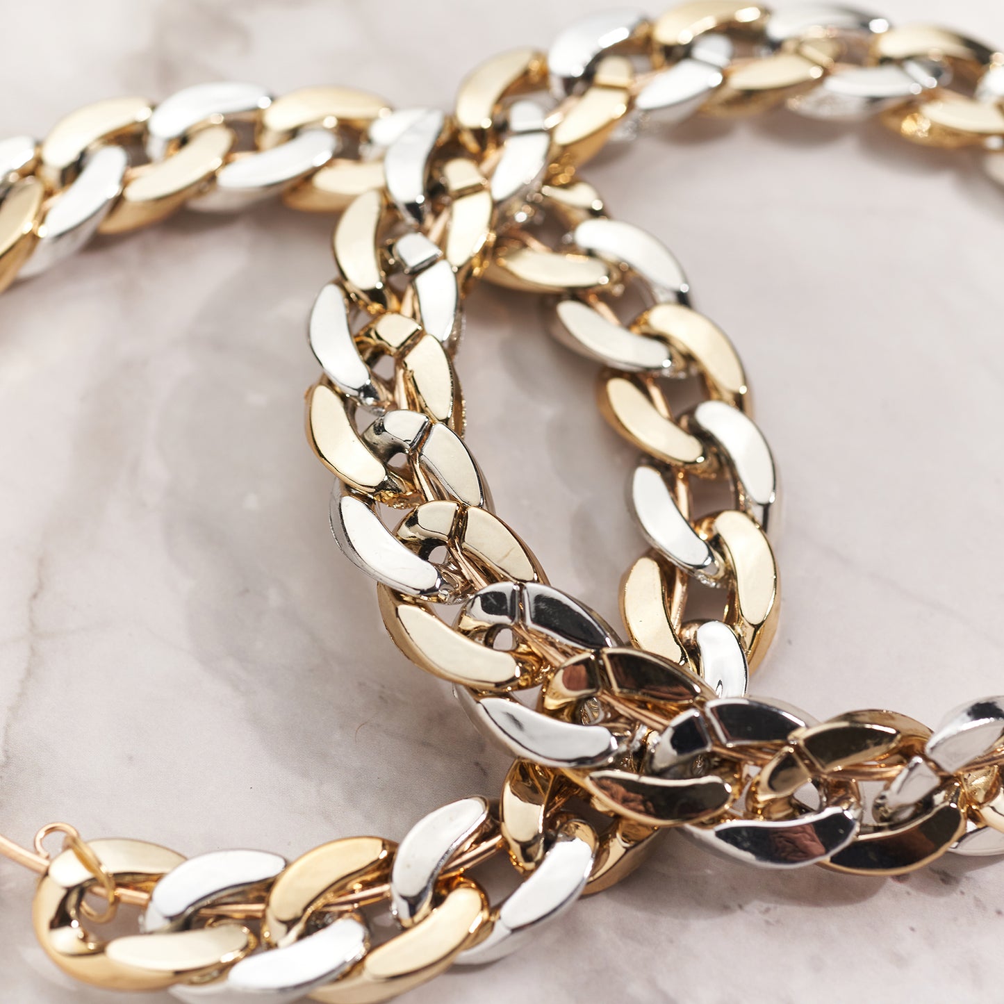 Gold Chain Hoops