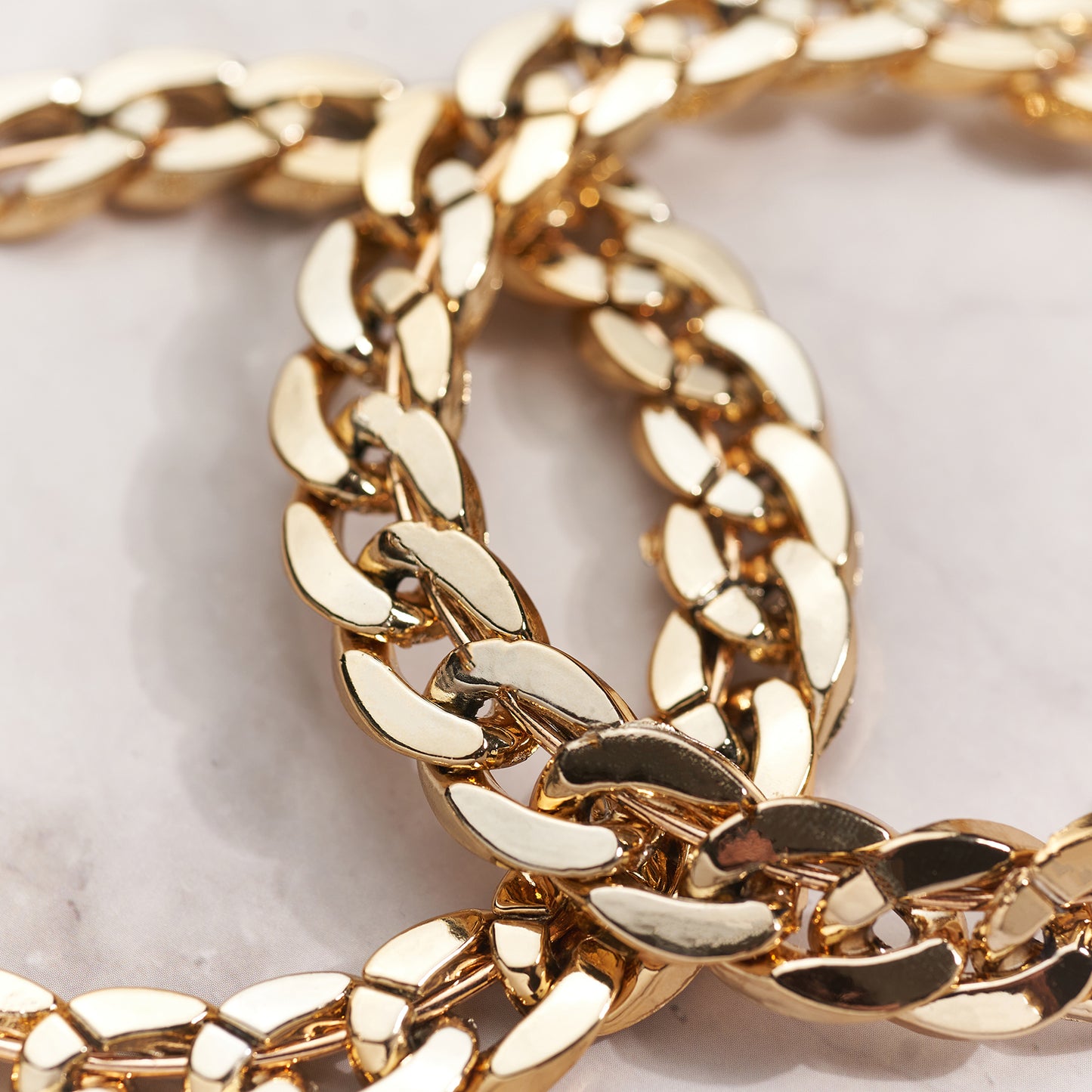 Gold Chain Hoops