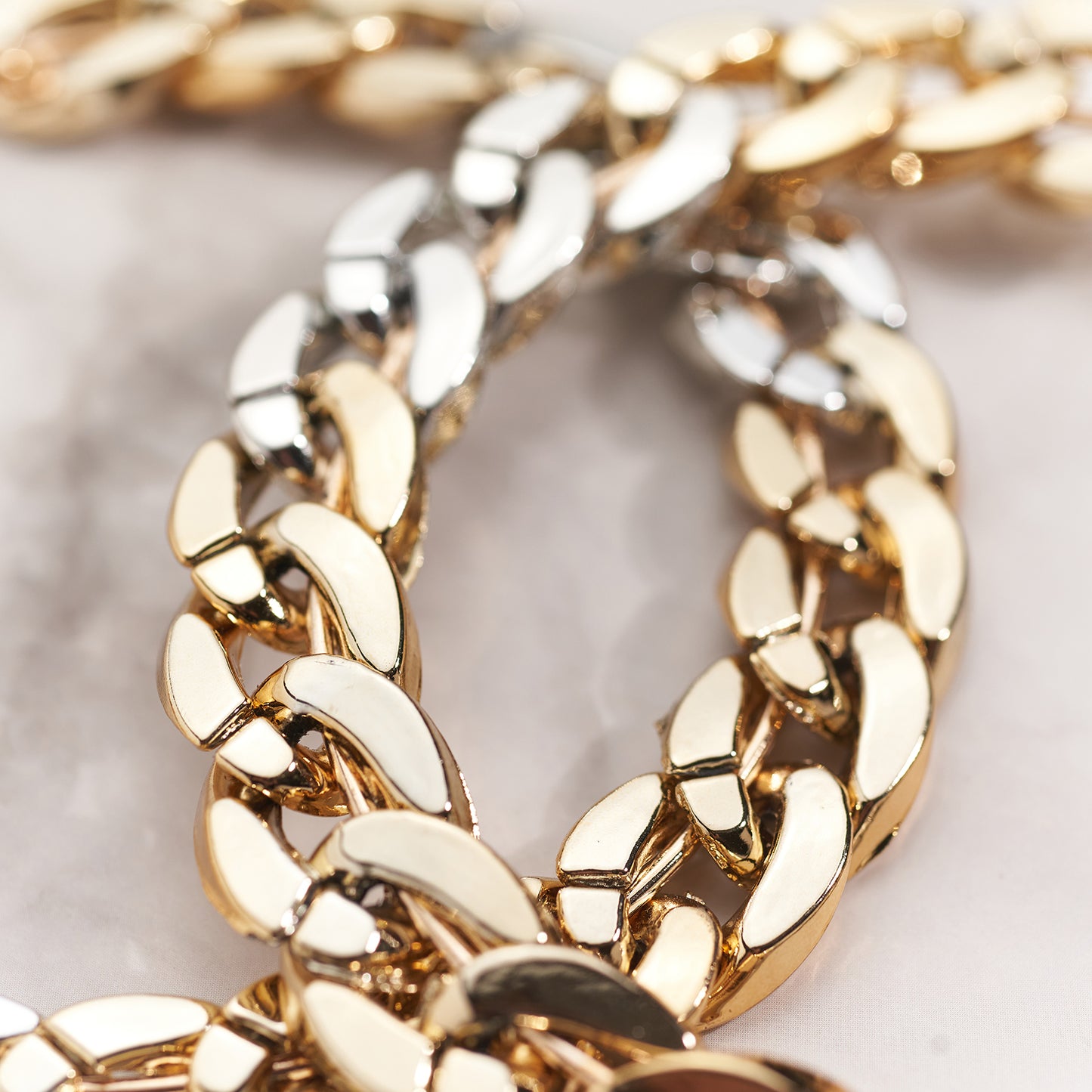 Gold Chain Hoops
