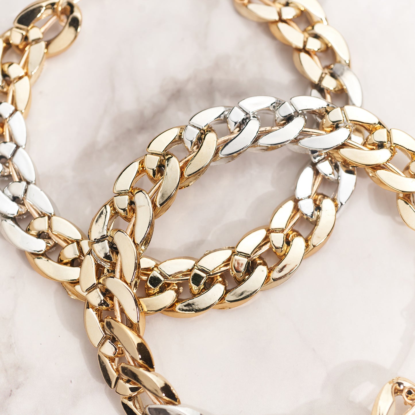 Gold Chain Hoops