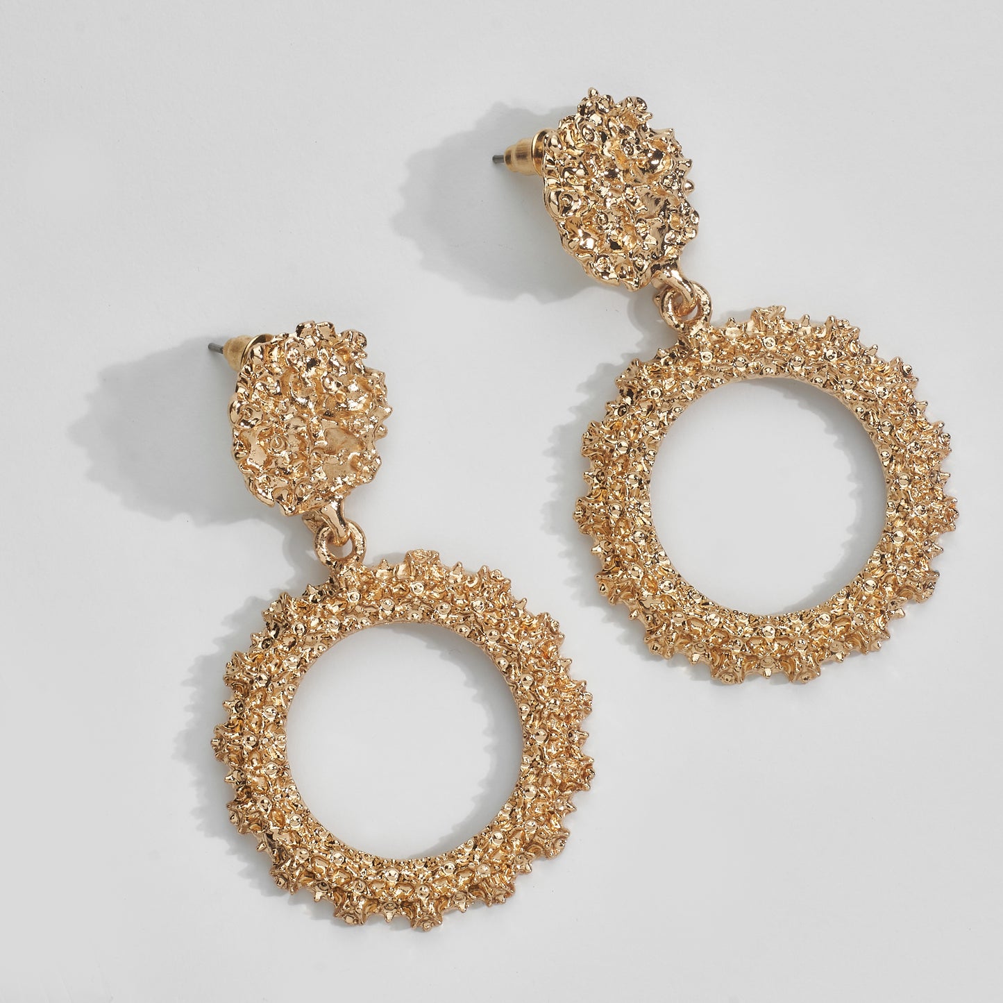 Textured Circular Earrings