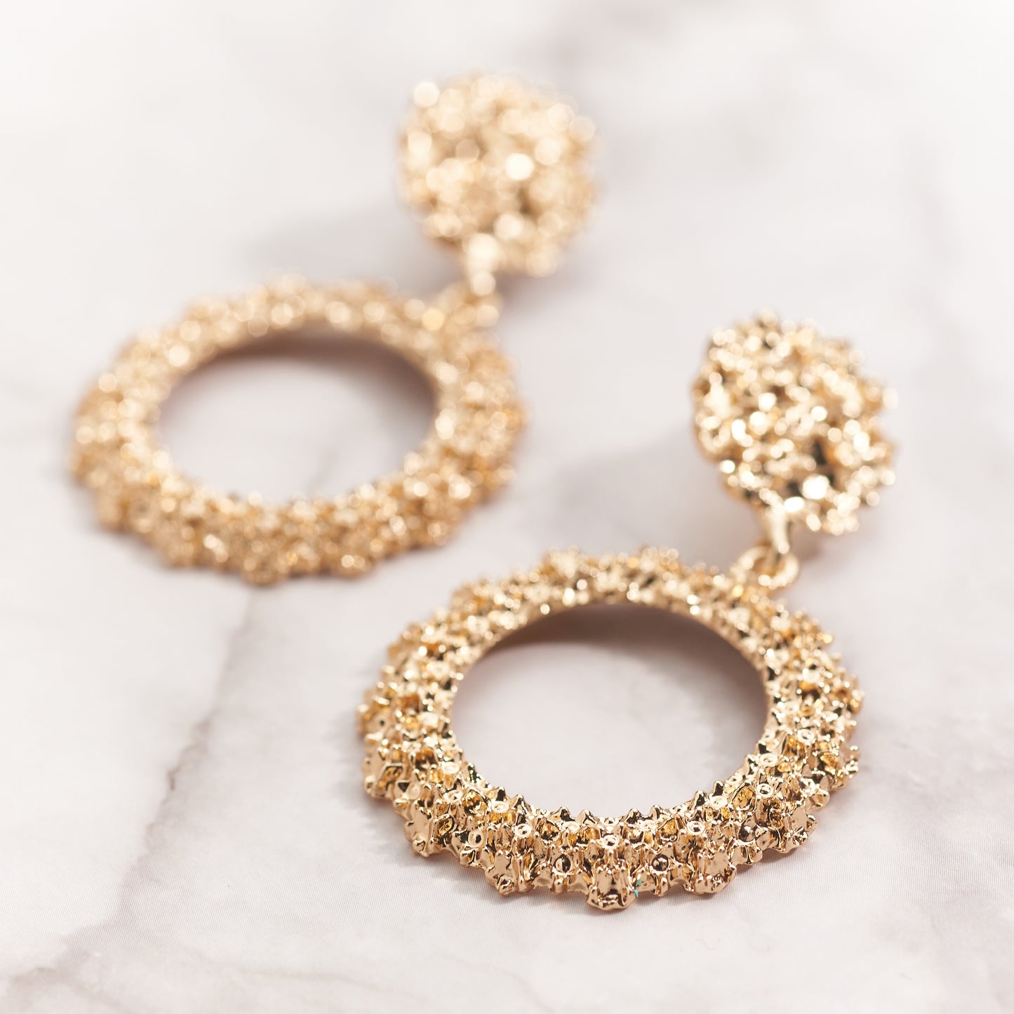 Textured Circular Earrings