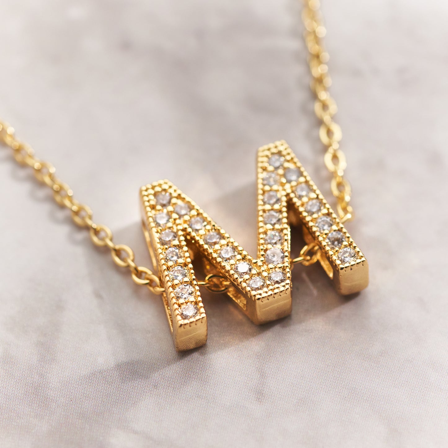 Dainty Gold Initial Necklace