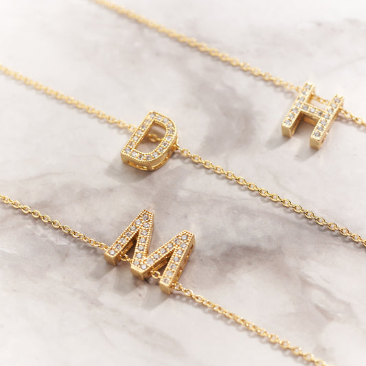 Dainty Gold Initial Necklace