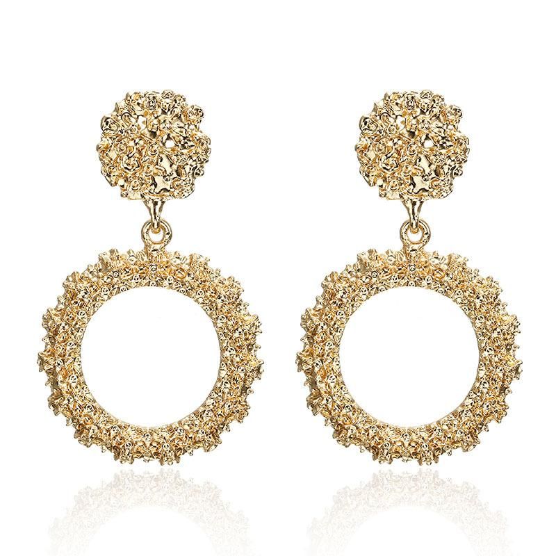 Textured Circular Earrings