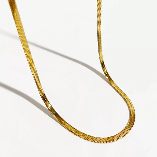 Snake Chain Choker Necklace (Gold)