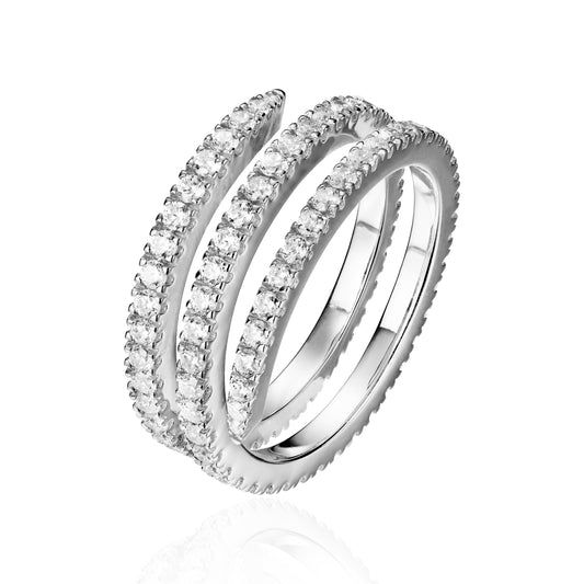 Layered Ring 18ct white gold