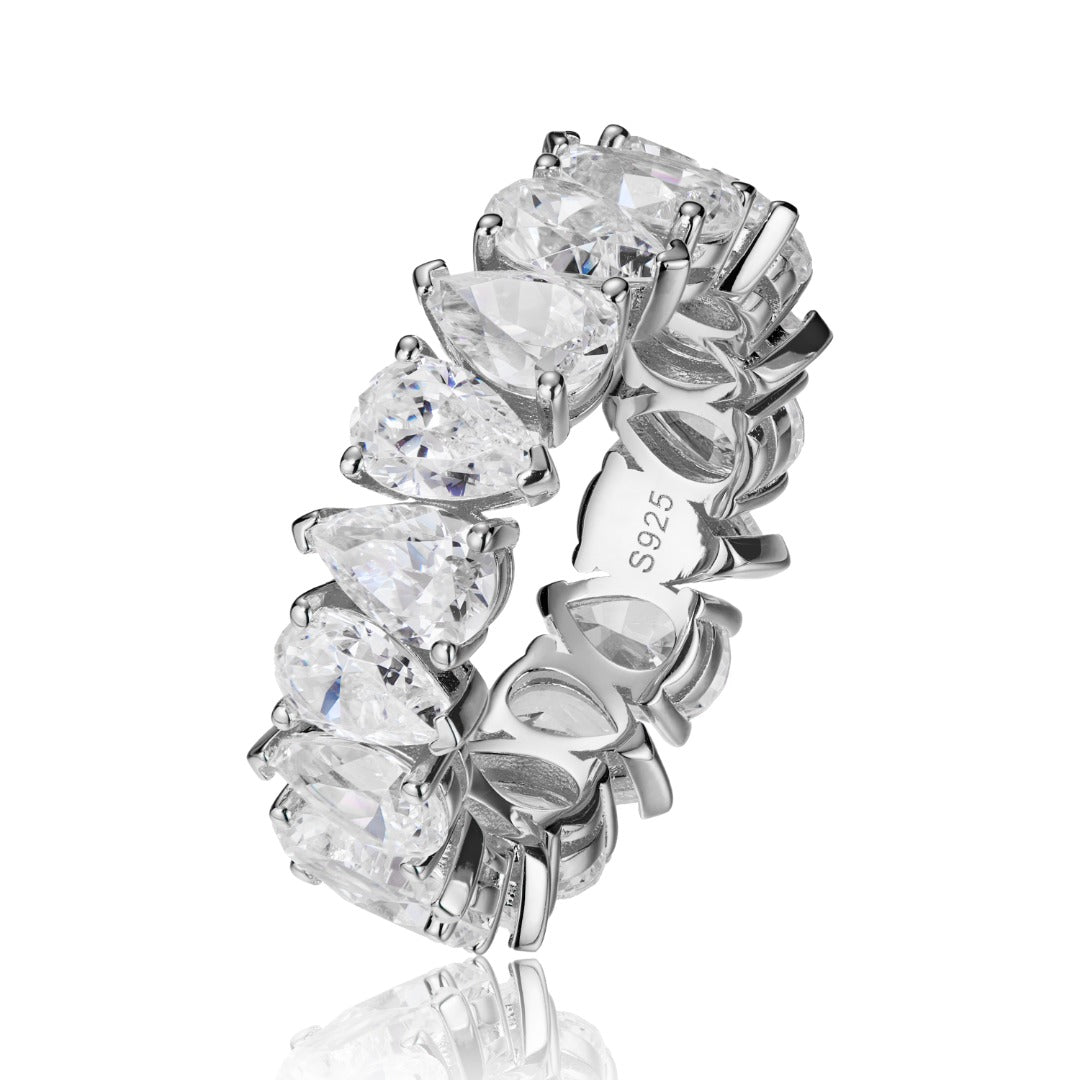 Pear Shape Ring 18ct Gold & White Gold