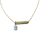 Gemstone Plate Love Necklace