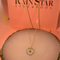 Gold Star Gemstone Necklace