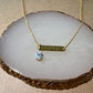 Gemstone Plate Love Necklace
