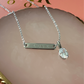 Gemstone Plate Love Necklace