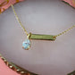 Gemstone Plate Love Necklace