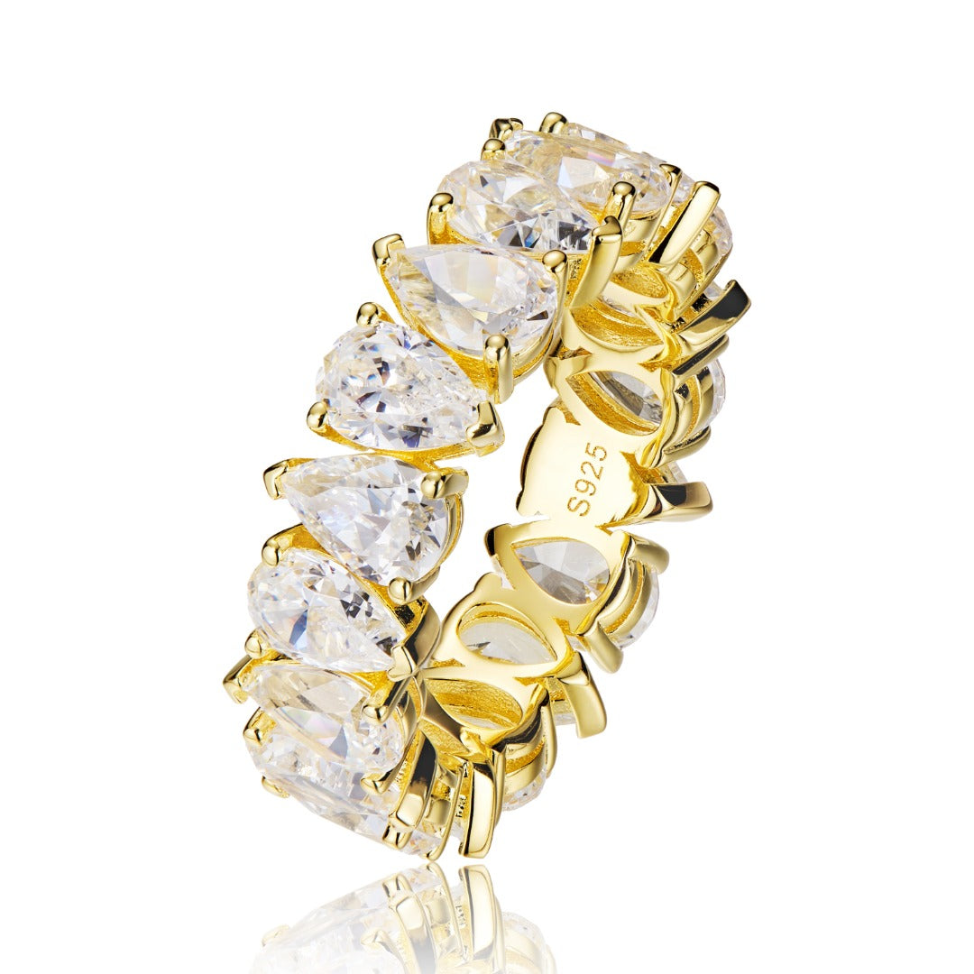 Peardrop Ring 18ct Gold & White Gold