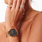 Crevo Watch Gold with Black Dial