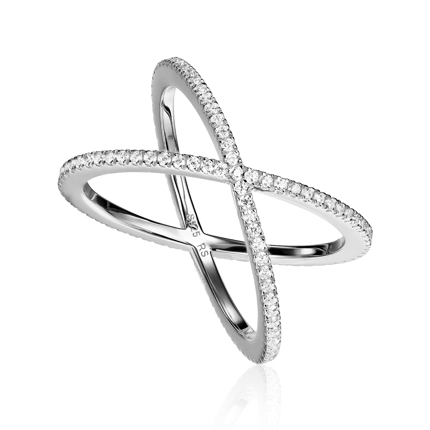 Kiss Ring 18ct gold and white gold plated RainStar