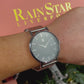 Crevo Silver Watch with Black Dial