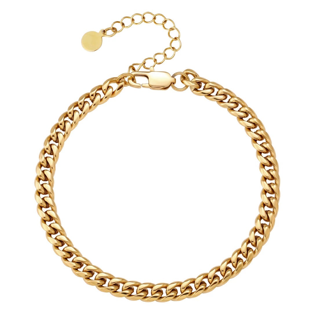 Curb Chain Bracelet (Gold)