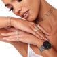 Crevo Silver Watch with Black Dial