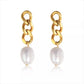 Drop Pearl Earrings (Gold)