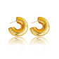 Chunky Hoop Earrings (Gold)