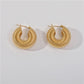 Chunky Threader Hoop Earrings (Gold)